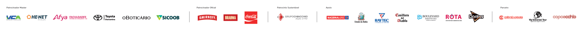 Patrocinadores, apoio e parceiros do FIB 2026
